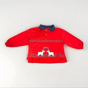 OshKosh B’Gosh Red Goats Sweater 4T Kids Toddler Pullover Excellent Vintage